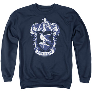AN OFFCIALLY LICENSED HARRY POTTER RAVENCLAW CREST ADULT UNISEX CREWNECK SWEATSHIRT NAVY