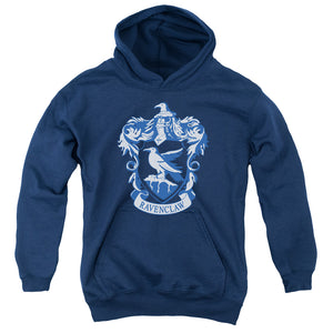 AN OFFCIALLY LICENSED HARRY POTTER RAVENCLAW CREST YOUTH HOODIE NAVY