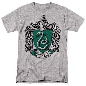 AN OFFCIALLY LICENSED HARRY POTTER SLYTHERIN CREST MEN'S REGULAR FIT T-SHIRT ATHLETIC HEATHER
