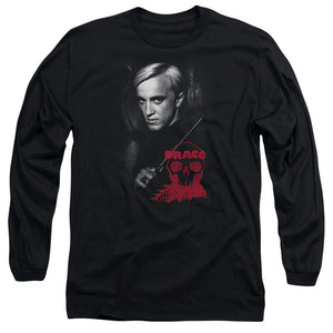 AN OFFCIALLY LICENSED HARRY POTTER DRACO PORTRAIT MEN'S LONG SLEEVE T-SHIRT BLACK