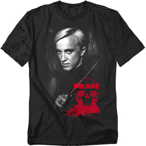 AN OFFCIALLY LICENSED HARRY POTTER DRACO PORTRAIT MEN'S REGULAR FIT T-SHIRT BLACK