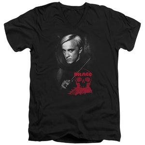 AN OFFCIALLY LICENSED HARRY POTTER DRACO PORTRAIT MEN'S V-NECK T-SHIRT BLACK