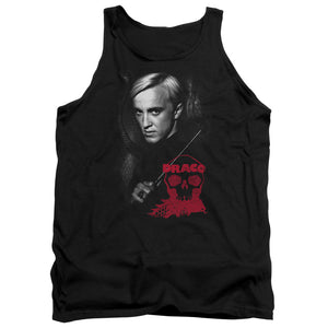 AN OFFCIALLY LICENSED HARRY POTTER DRACO PORTRAIT ADULT UNISEX TANK TOP BLACK