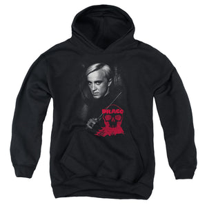 AN OFFCIALLY LICENSED HARRY POTTER DRACO PORTRAIT YOUTH HOODIE BLACK