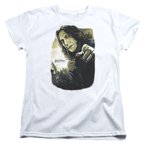 AN OFFCIALLY LICENSED HARRY POTTER SNAPE POSTER WOMEN'S REGULAR FIT T-SHIRT WHITE