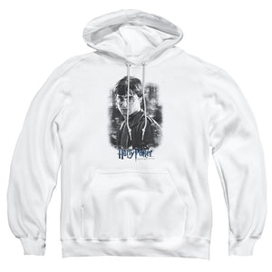 AN OFFCIALLY LICENSED HARRY POTTER HARRY IN THE WOODS ADULT UNISEX PULLOVER HOODIE WHITE