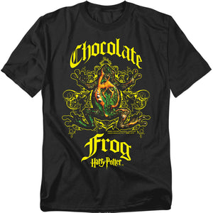 AN OFFCIALLY LICENSED HARRY POTTER CHOCOLATE FROG MEN'S REGULAR FIT T-SHIRT BLACK