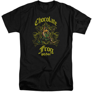 AN OFFCIALLY LICENSED HARRY POTTER CHOCOLATE FROG MEN'S TALL FIT T-SHIRT BLACK
