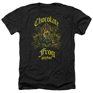 AN OFFCIALLY LICENSED HARRY POTTER CHOCOLATE FROG MEN'S HEATHER T-SHIRT CHARCOAL