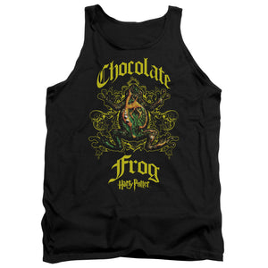 AN OFFCIALLY LICENSED HARRY POTTER CHOCOLATE FROG ADULT UNISEX TANK TOP BLACK