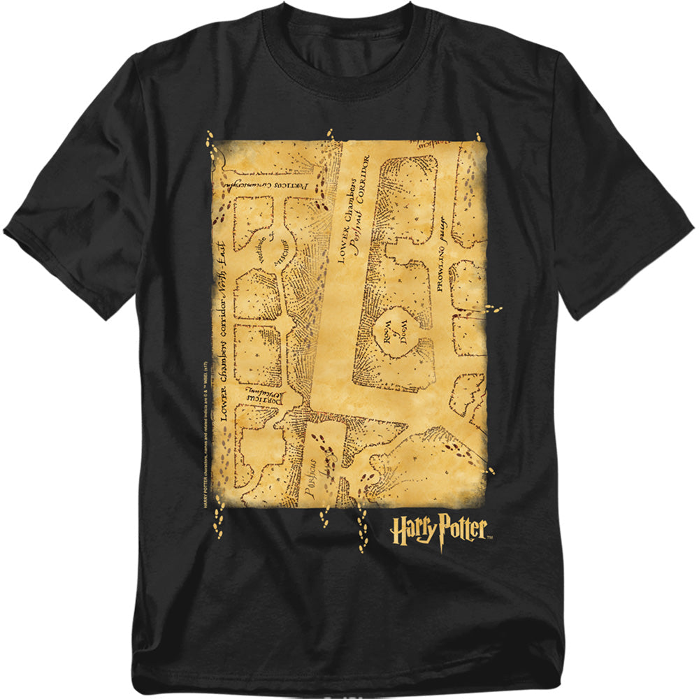 Harry Potter Marauders Map Interior Licensed Adult Unisex T-Shirt SM-2X