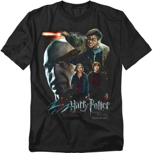 AN OFFCIALLY LICENSED HARRY POTTER FINAL FIGHT MEN'S REGULAR FIT T-SHIRT BLACK