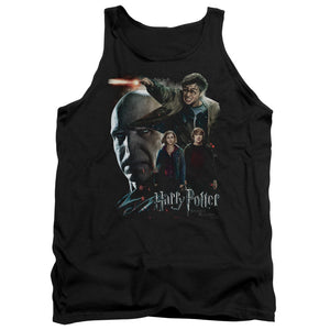 AN OFFCIALLY LICENSED HARRY POTTER FINAL FIGHT ADULT UNISEX TANK TOP BLACK