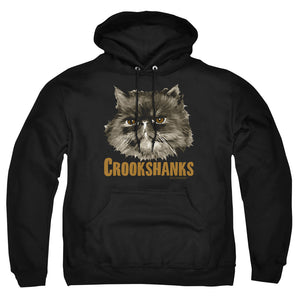 AN OFFCIALLY LICENSED HARRY POTTER CROOKSHANKS ADULT UNISEX PULLOVER HOODIE BLACK