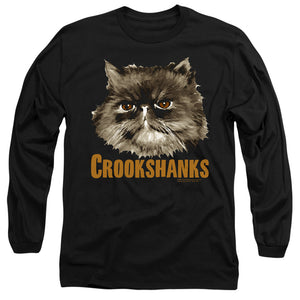AN OFFCIALLY LICENSED HARRY POTTER CROOKSHANKS MEN'S LONG SLEEVE T-SHIRT BLACK