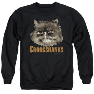 AN OFFCIALLY LICENSED HARRY POTTER CROOKSHANKS ADULT UNISEX CREWNECK SWEATSHIRT BLACK