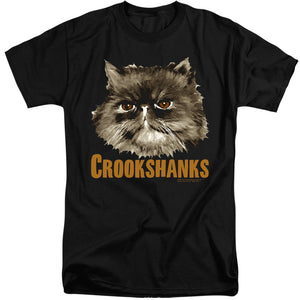 AN OFFCIALLY LICENSED HARRY POTTER CROOKSHANKS MEN'S TALL FIT T-SHIRT BLACK