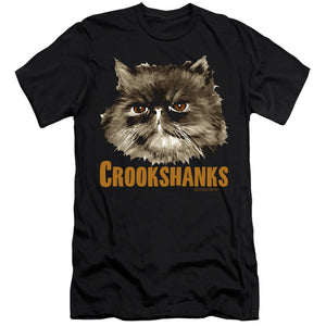 AN OFFCIALLY LICENSED HARRY POTTER CROOKSHANKS MEN'S PREMIUM SLIM FIT T-SHIRT BLACK