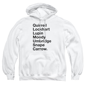 AN OFFCIALLY LICENSED HARRY POTTER PROFESSORS ADULT UNISEX PULLOVER HOODIE WHITE