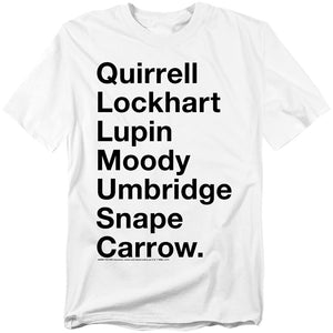 AN OFFCIALLY LICENSED HARRY POTTER PROFESSORS MEN'S REGULAR FIT T-SHIRT WHITE