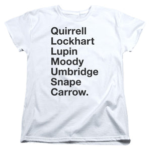 AN OFFCIALLY LICENSED HARRY POTTER PROFESSORS WOMEN'S REGULAR FIT T-SHIRT WHITE