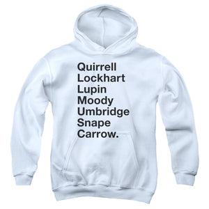 AN OFFCIALLY LICENSED HARRY POTTER PROFESSORS YOUTH HOODIE WHITE