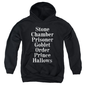 AN OFFCIALLY LICENSED HARRY POTTER TITLES YOUTH HOODIE BLACK
