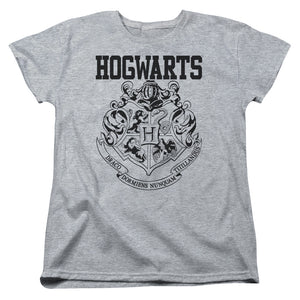 AN OFFCIALLY LICENSED HARRY POTTER HOGWARTS ATHLETIC WOMEN'S REGULAR FIT T-SHIRT ATHLETIC HEATHER