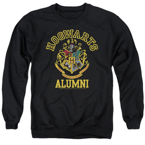 AN OFFCIALLY LICENSED HARRY POTTER HOGWARTS ALUMNI CREST ADULT UNISEX CREWNECK SWEATSHIRT BLACK