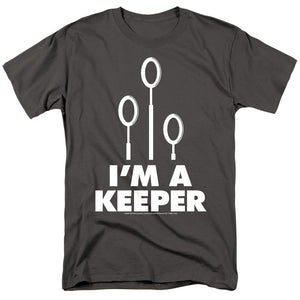 AN OFFCIALLY LICENSED HARRY POTTER KEEPER MEN'S REGULAR FIT T-SHIRT BLACK