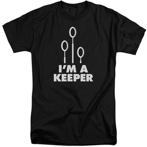 AN OFFCIALLY LICENSED HARRY POTTER KEEPER MEN'S TALL FIT T-SHIRT BLACK