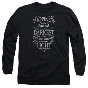 AN OFFCIALLY LICENSED HARRY POTTER HAPPINESS MEN'S LONG SLEEVE T-SHIRT BLACK