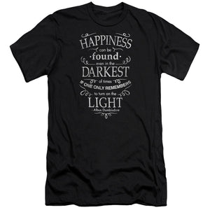 AN OFFCIALLY LICENSED HARRY POTTER HAPPINESS MEN'S PREMIUM SLIM FIT T-SHIRT BLACK