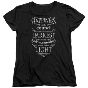 AN OFFCIALLY LICENSED HARRY POTTER HAPPINESS WOMEN'S REGULAR FIT T-SHIRT BLACK