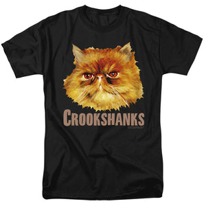 AN OFFCIALLY LICENSED HARRY POTTER CROOKSHANKS COLOR MEN'S REGULAR FIT T-SHIRT BLACK