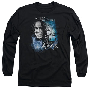 AN OFFCIALLY LICENSED HARRY POTTER ALWAYS MEN'S LONG SLEEVE T-SHIRT BLACK