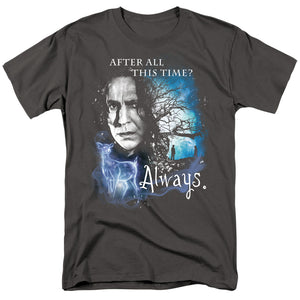 AN OFFCIALLY LICENSED HARRY POTTER ALWAYS MEN'S REGULAR FIT T-SHIRT BLACK