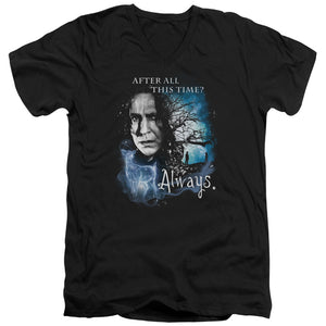 AN OFFCIALLY LICENSED HARRY POTTER ALWAYS MEN'S V-NECK T-SHIRT BLACK