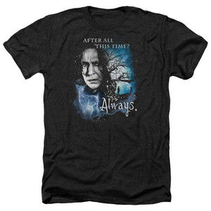AN OFFCIALLY LICENSED HARRY POTTER ALWAYS MEN'S HEATHER T-SHIRT CHARCOAL