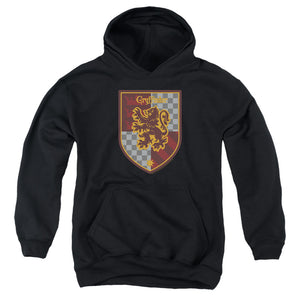 AN OFFCIALLY LICENSED HARRY POTTER GRYFFINDOR SHIELD CREST YOUTH HOODIE BLACK