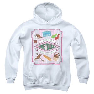 AN OFFCIALLY LICENSED HARRY POTTER HONEYDUKES HOGSMEADE LABEL YOUTH HOODIE WHITE