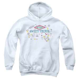 AN OFFCIALLY LICENSED HARRY POTTER HONEYDUKES SWEET TREATS YOUTH HOODIE WHITE