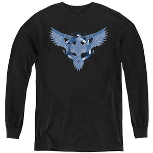 AN OFFCIALLY LICENSED HARRY POTTER RAVENCLAW LEARNING WISDOM WIT YOUTH LONG SLEEVE T-SHIRT BLACK