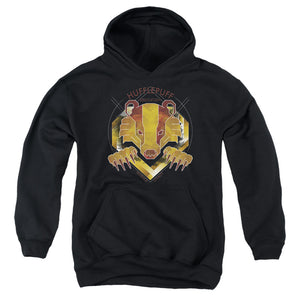 AN OFFCIALLY LICENSED HARRY POTTER HUFFLEPUFF DEDICATION PATIENCE LOYALTY YOUTH HOODIE BLACK