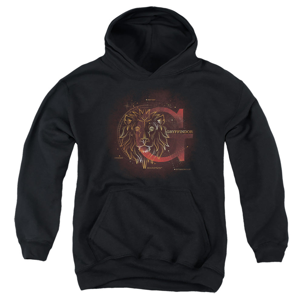 AN OFFCIALLY LICENSED HARRY POTTER CELESTIAL NOMAD GRYFFINDOR YOUTH HOODIE BLACK
