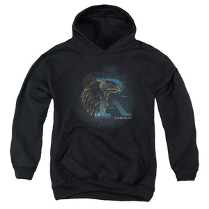AN OFFCIALLY LICENSED HARRY POTTER CELESTIAL NOMAD RAVENCLAW YOUTH HOODIE BLACK