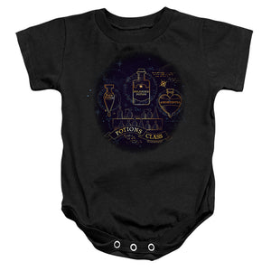 AN OFFCIALLY LICENSED HARRY POTTER POTIONS CLASS BABY BODYSUIT BLACK