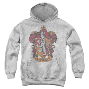 AN OFFCIALLY LICENSED HARRY POTTER GRYFFINDOR 1 YOUTH HOODIE ATHLETIC HEATHER