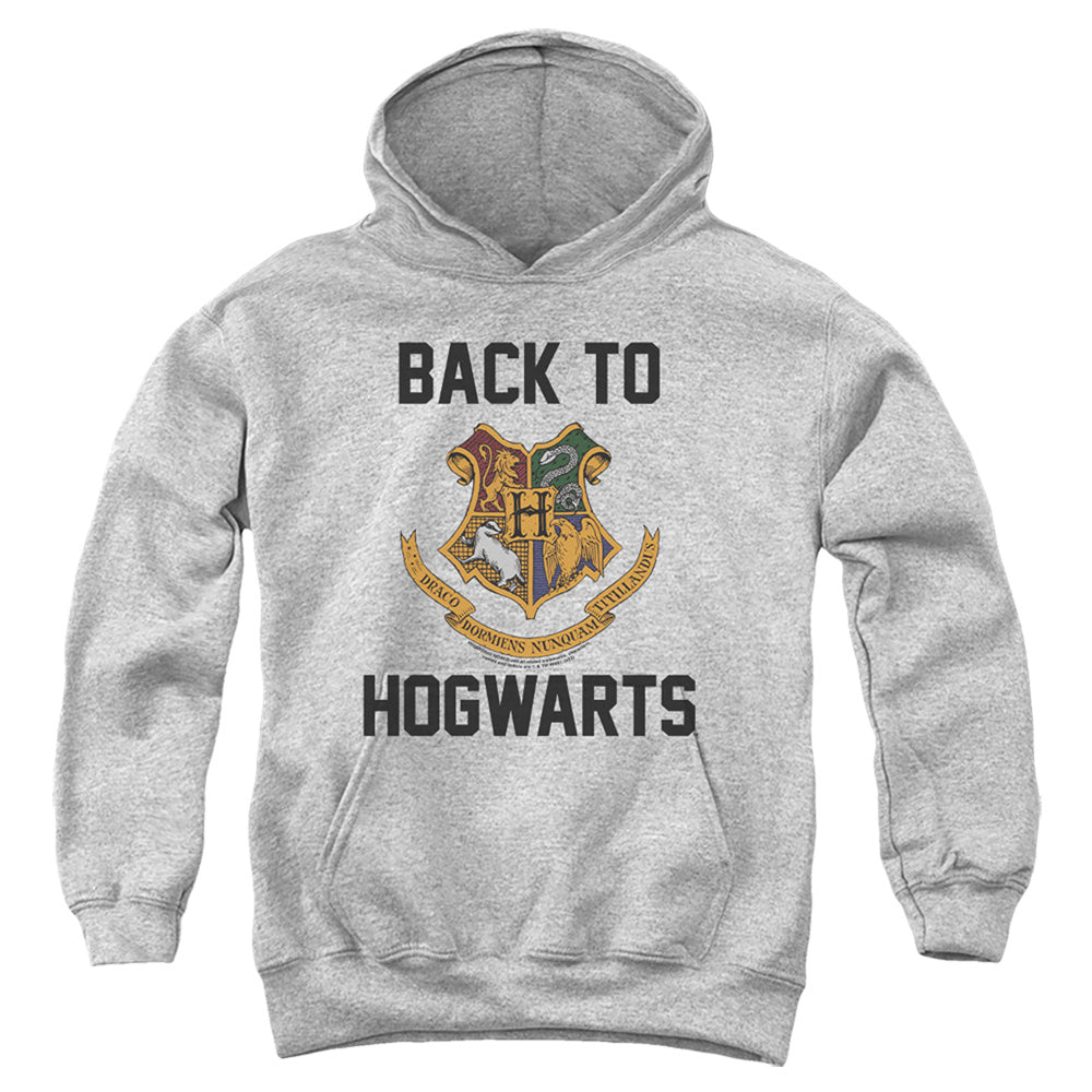AN OFFCIALLY LICENSED HARRY POTTER I'D RATHER BE AT HOGWARTS 2 YOUTH HOODIE ATHLETIC HEATHER