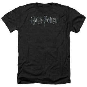 AN OFFCIALLY LICENSED HARRY POTTER LOGO MEN'S HEATHER T-SHIRT CHARCOAL